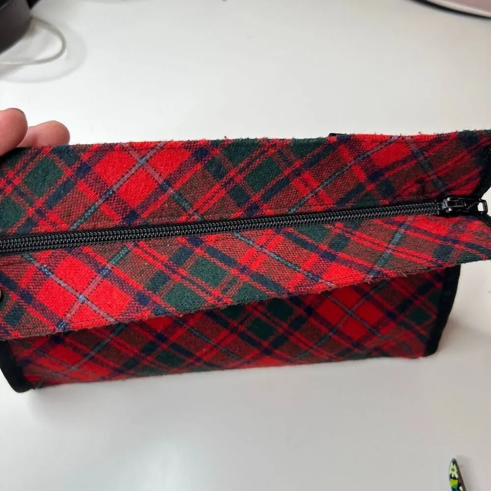 de'Lanthe vintage tartan plaid clutch purse, a preppy classic originally handcra